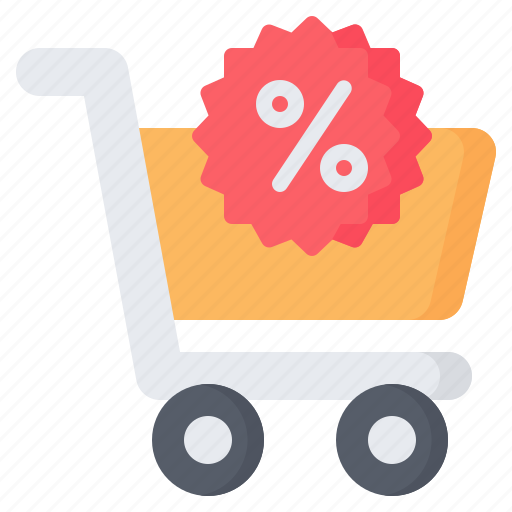 Trolley, sale, discount, black friday, shopping, cart, offer icon - Download on Iconfinder