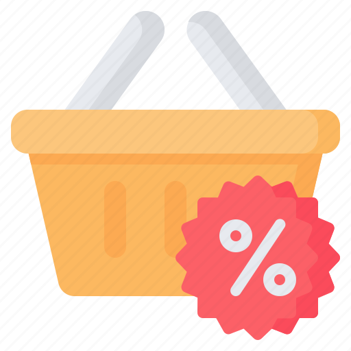 Basket, container, sale, discount, shopping, label icon - Download on Iconfinder