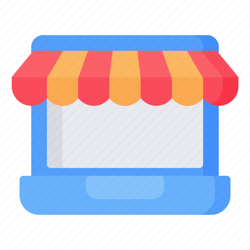 Online, shop, ecommerce, commerce, store, computer, laptop icon - Download on Iconfinder