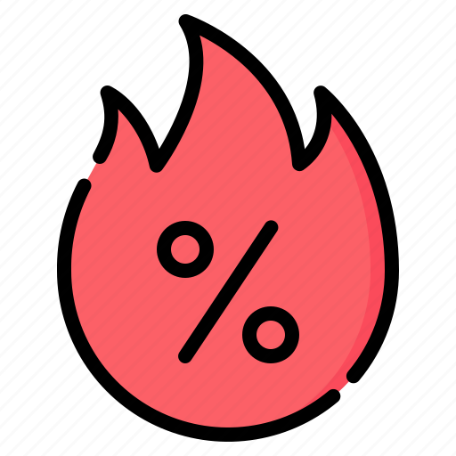 Fire, discount, black friday, flame, hot, sale, offer icon - Download on Iconfinder