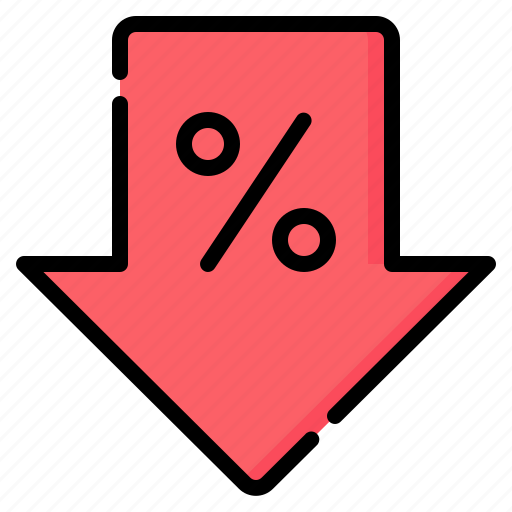 Down arrow, discount, low price, cyber monday, black friday, sale, offer icon - Download on Iconfinder