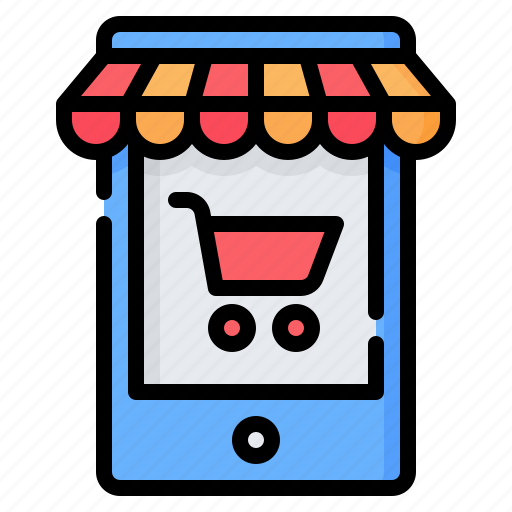 Cart, shop, smartphone, store, trolley, online, shopping icon - Download on Iconfinder
