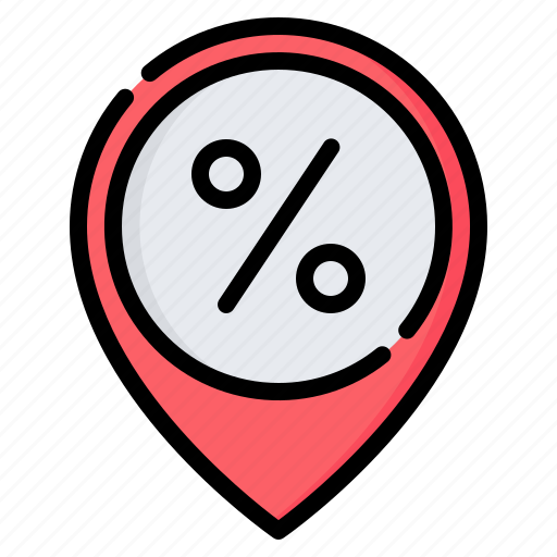 Location, placeholder, discount, black friday, pin, sale, offer icon - Download on Iconfinder