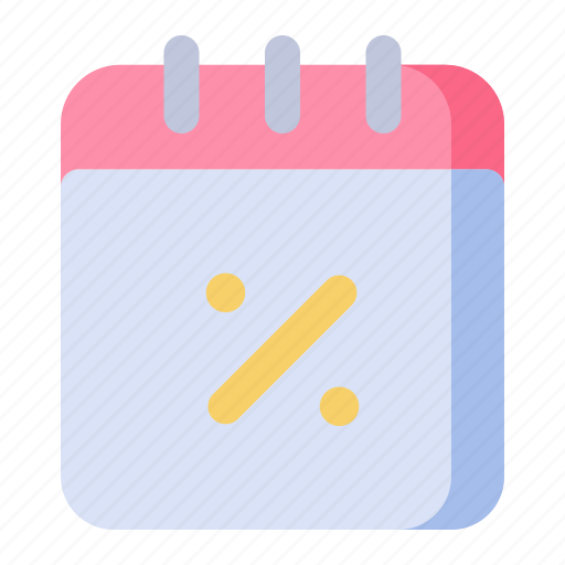 Discount, date, calendar, percent, black friday icon - Download on Iconfinder