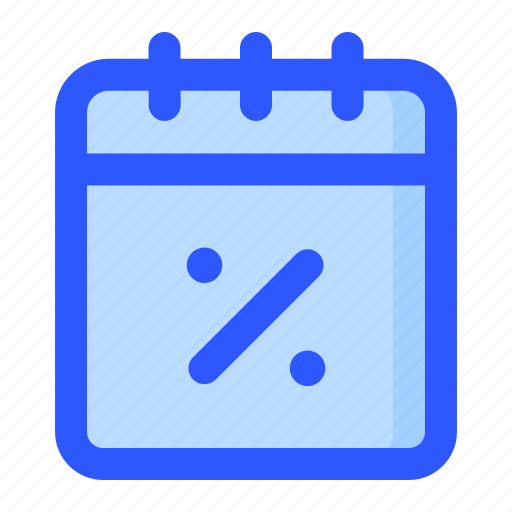 Percent, calendar, discount, black friday, date icon - Download on Iconfinder