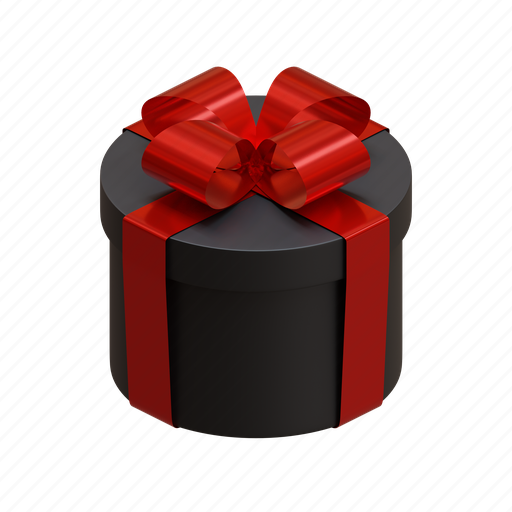 Present, black friday, shopping, commerce, gift, cylinder, ribbon 3D illustration - Download on Iconfinder