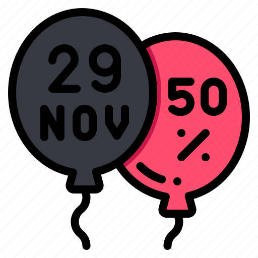 Balloons, black, friday, sales, commerce, shopping, notifications icon - Download on Iconfinder