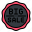 big, sale, offer, commerce, shopping, sticker, badge, discount, promotion 