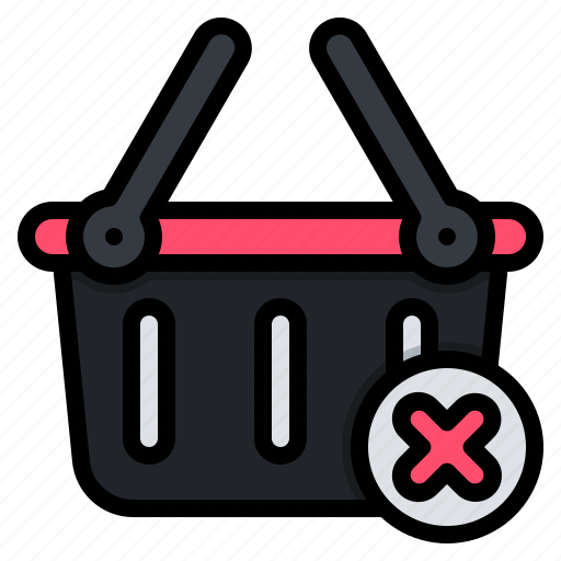 Cancel, delete, shopping, basket, remove, commerce, online icon - Download on Iconfinder
