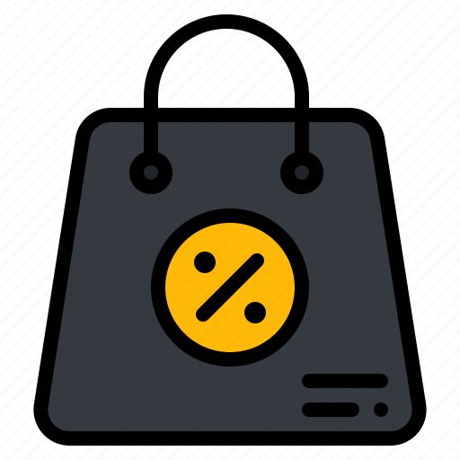 Shopping, bag, black, friday, discount, promotion, sales icon - Download on Iconfinder