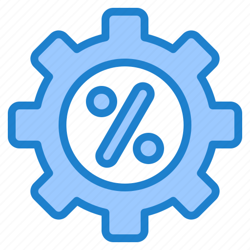 Gear, setting, discount, percent, tag, management icon - Download on Iconfinder