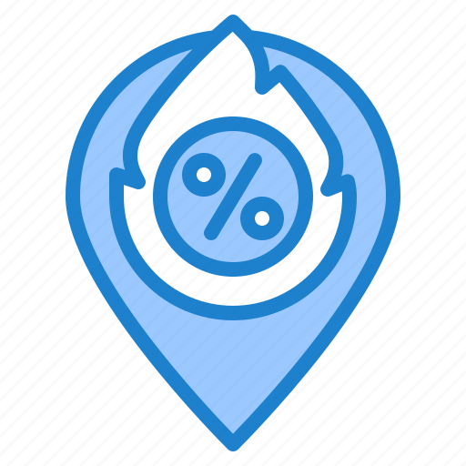 Location, fire, percent, tag, discount, sale icon - Download on Iconfinder
