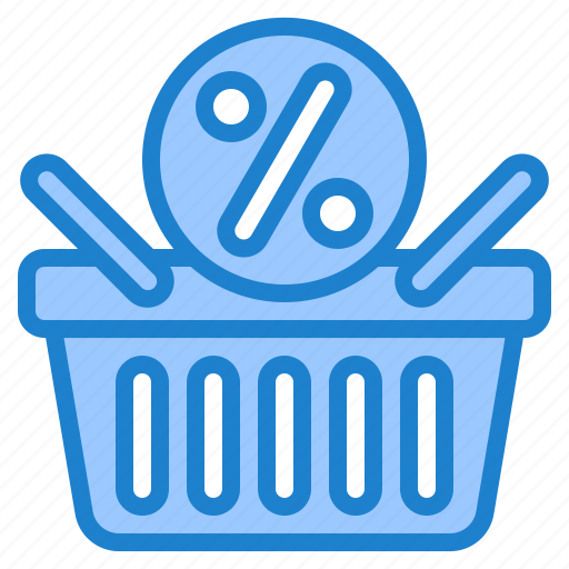 Shopping, basket, discount, percent, tag, sale icon - Download on Iconfinder