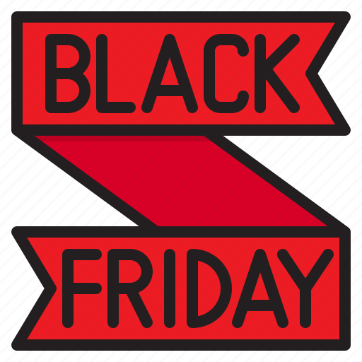 Black, friday, ecommerce, shopping, discount, ribbon icon - Download on Iconfinder