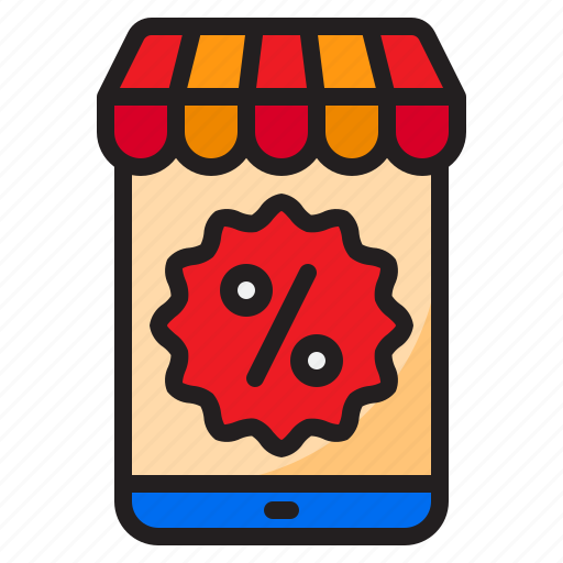 Mobilephone, percent, tag, badge, shopping, discount icon - Download on Iconfinder