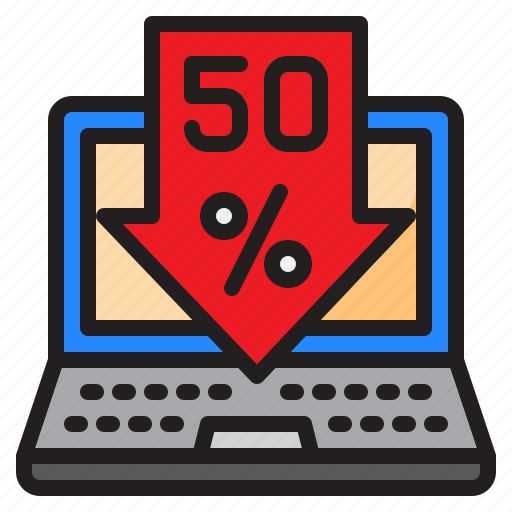 Sale, percent, tag, laptop, commerce, shopping icon - Download on Iconfinder