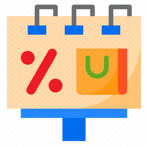 Billboard, discount, shopping, bag, advertizing icon - Download on Iconfinder