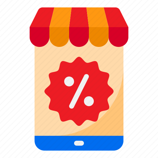 Mobilephone, percent, tag, badge, shopping, discount icon - Download on Iconfinder