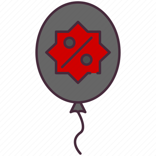 Balloon, black, friday, offer, sales, decoration, marketing icon - Download on Iconfinder