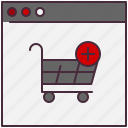 online, shopping, browser, ecommerce, commerce, and, center, trolley, web, p