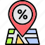 placeholder, location, navigation, pin, map pin, navigate, streetmap, sale, discount 