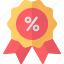 discount, percentage, sale, offer, ecommerce, badge, award, shopping 