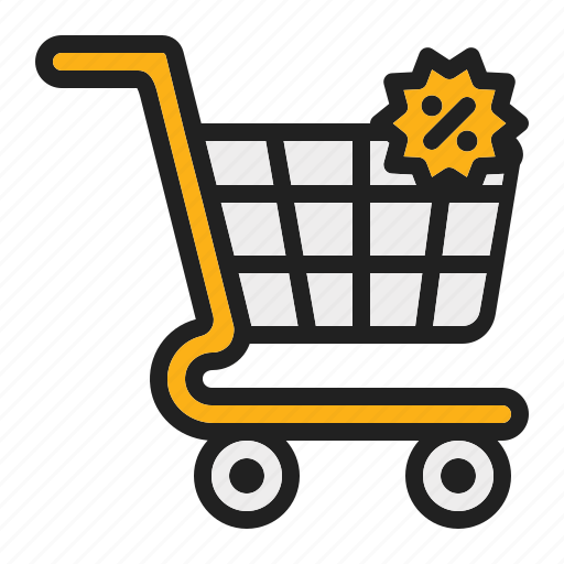 Discount, cart, shopping, ecommerce, basket icon - Download on Iconfinder