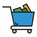 shopping, trolley, shopping cart, ecommerce, cart
