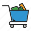 shopping, trolley, shopping cart, ecommerce, cart 
