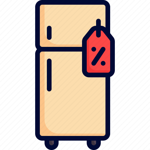 Sale, fridge, discount, black friday, price tag icon - Download on Iconfinder