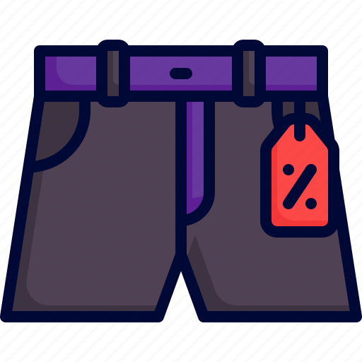 Sale, pants, discount, black friday, price tag icon - Download on Iconfinder