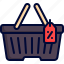 shopping basket, price tag, black friday, store, discount 