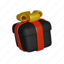 present, gift box, black friday