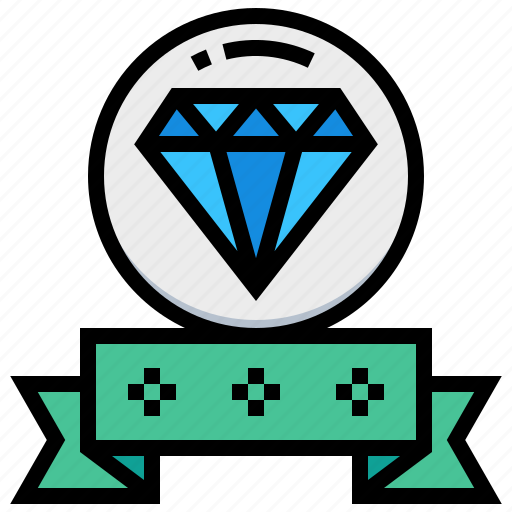 Diamond, jewellery, premium, ribbon icon - Download on Iconfinder