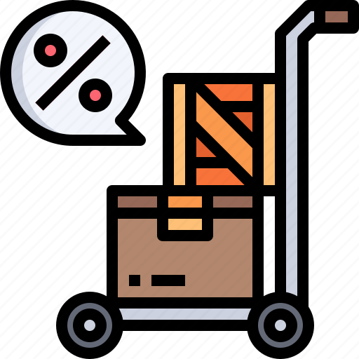 Trolley, shipping, cart, packages, boxes icon - Download on Iconfinder
