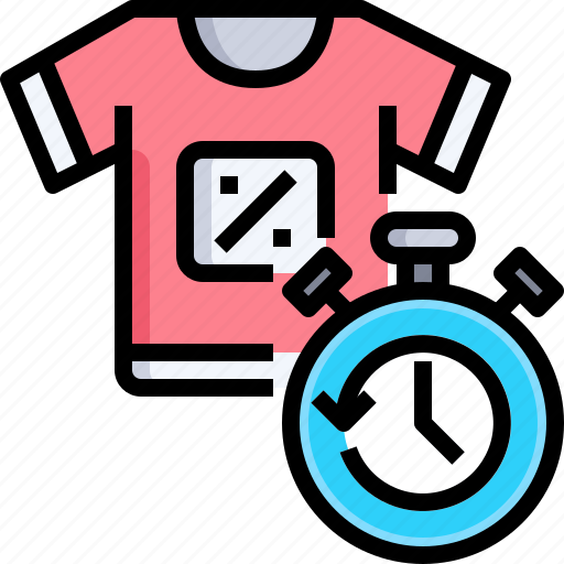 Promotion, fashion, tshirt, shopping, time, sale, discount icon - Download on Iconfinder