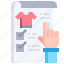 tshirt, order, checklist, shopping, document 
