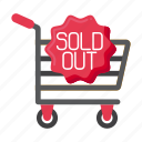 sold, out, sale, cart