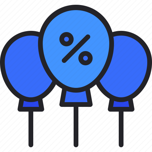 Balloons, discount, percentage, sale, offer icon - Download on Iconfinder