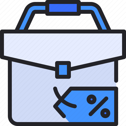 Briefcase, discount, sale, bag, label icon - Download on Iconfinder