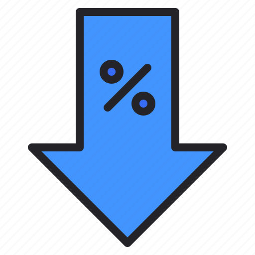 Discount, arrow, down, low, price icon - Download on Iconfinder
