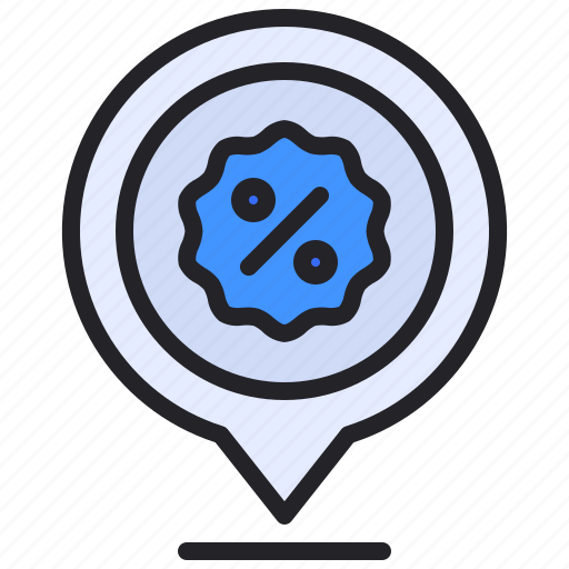 Pin, discount, location, offer, sale icon - Download on Iconfinder