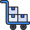 trolley, cart, box, delivery, package