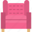 armchair, furniture, lamp, sofa, icon 