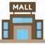 shopping, mall, department, store, grocery, icon 