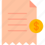 shopping, receipt, bill, invoice, payment, icon 