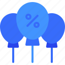 balloons, discount, percentage, sale, offer
