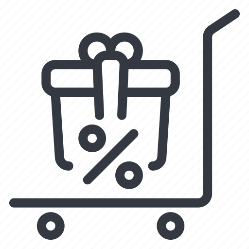 Black friday, commerce, sale, discount, gift, dolly, delivery icon - Download on Iconfinder