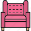 armchair, furniture, lamp, sofa, icon 