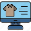 cloth, online, shopping, shop, web, website, icon 